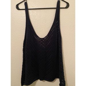 Navy Blue Knit Tank Top